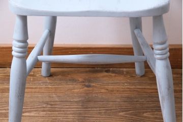 ペイント家具　イギリスビンテージ　フレンチ風にも活躍するホイールバックチェア(椅子)(1)