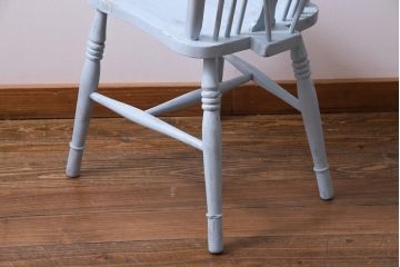 ペイント家具　イギリスビンテージ　フレンチ風にも活躍するホイールバックチェア(椅子)(1)