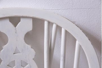 ペイント家具　イギリスビンテージ　フレンチ風にも活躍するホイールバックチェア(椅子)(2)