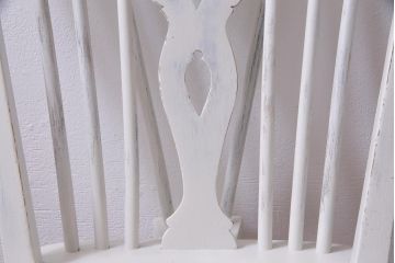ペイント家具　イギリスビンテージ　フレンチ風にも活躍するホイールバックチェア(椅子)(2)