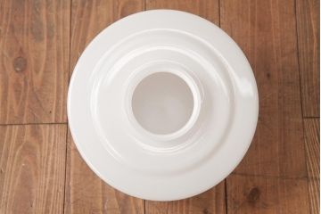 昭和レトロ　戦前　シンプルな乳白ガラスのペンダントライト(吊り下げ照明、天井照明)(1)