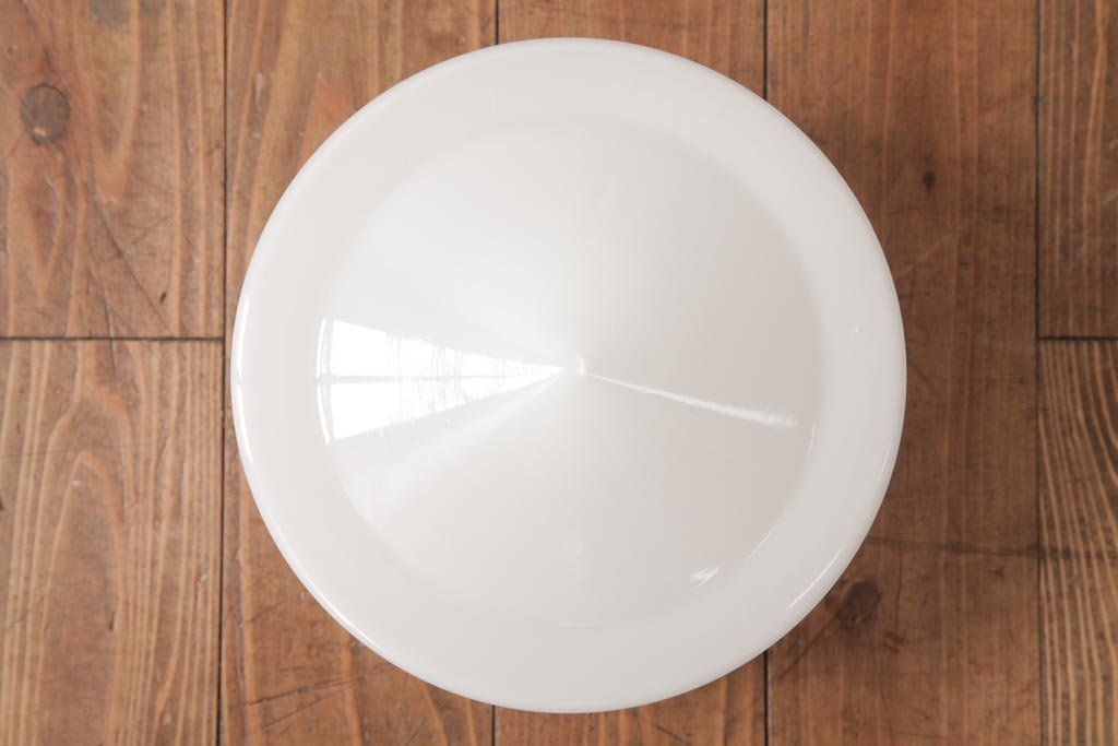 昭和レトロ　戦前　シンプルな乳白ガラスのペンダントライト(吊り下げ照明、天井照明)(1)