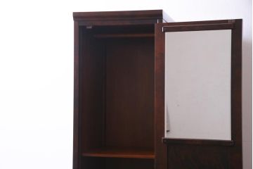 中古　北海道民芸家具　#536 細身で取り入れやすい上品なロッカータンス(収納棚、ワードローブ)