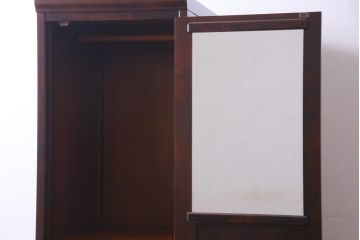 中古　北海道民芸家具　#536 細身で取り入れやすい上品なロッカータンス(収納棚、ワードローブ)