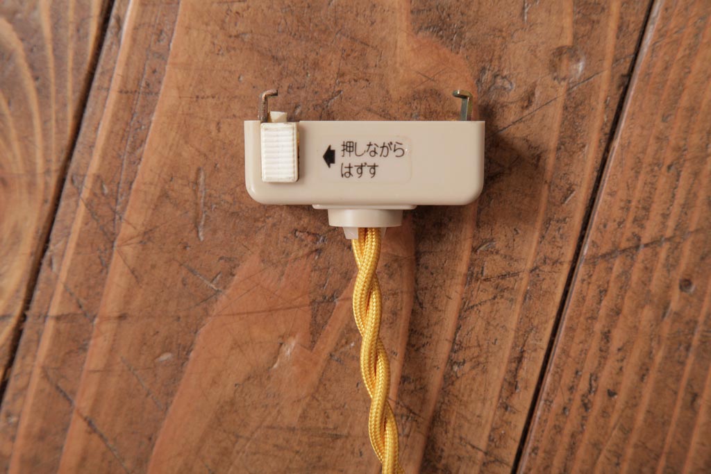 フランスビンテージ　幾何学模様の透かしがおしゃれなすりガラスシェードのペンダントライト(天井照明)