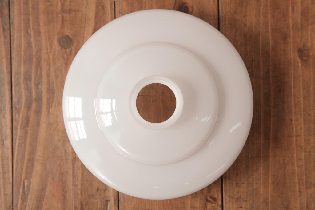 昭和レトロ　愛らしい花鳥が描かれた切子細工のペンダントライト(天井照明、吊り下げ照明)