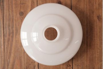 昭和レトロ　愛らしい花鳥が描かれた切子細工のペンダントライト(天井照明、吊り下げ照明)