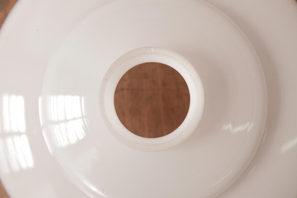 昭和レトロ　愛らしい花鳥が描かれた切子細工のペンダントライト(天井照明、吊り下げ照明)