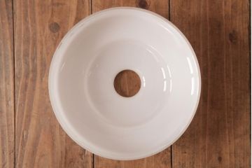 昭和レトロ　愛らしい花鳥が描かれた切子細工のペンダントライト(天井照明、吊り下げ照明)