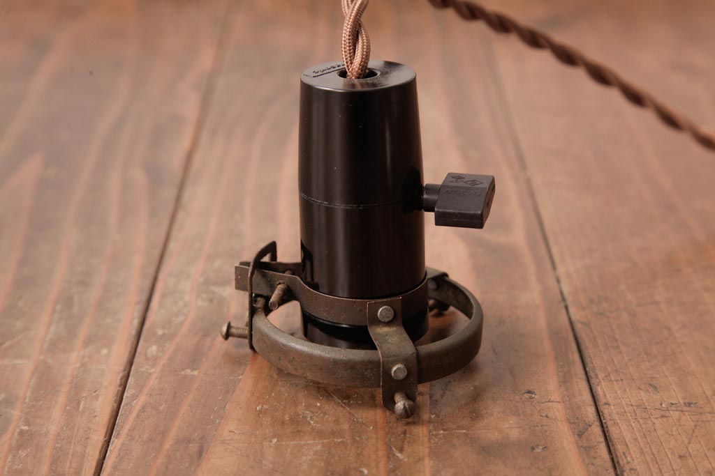 昭和レトロ　愛らしい花鳥が描かれた切子細工のペンダントライト(天井照明、吊り下げ照明)