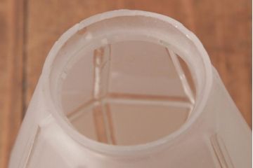 フランスアンティーク　シンプルなラインがおしゃれなすりガラスシェードのペンダントライト(天井照明)