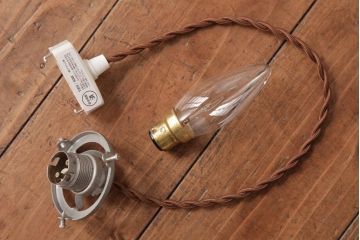 フランスアンティーク　シンプルなラインがおしゃれなすりガラスシェードのペンダントライト(天井照明)