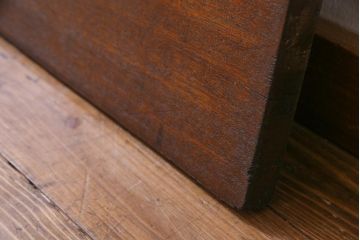 アンティーク雑貨　昭和中期　ワックス仕上げ　DIY素材におすすめな味のあるラワン材一枚板(古材、材料)(2)