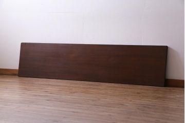 アンティーク雑貨　昭和中期　ワックス仕上げ　DIY素材におすすめな味のあるラワン材一枚板(古材、材料)(3)