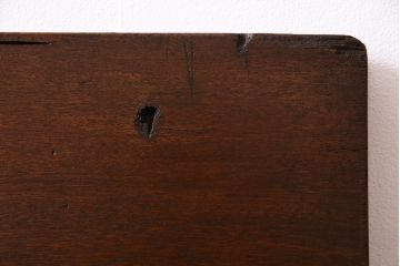 アンティーク雑貨　昭和中期　ワックス仕上げ　DIY素材におすすめな味のあるラワン材一枚板(古材、材料)(3)