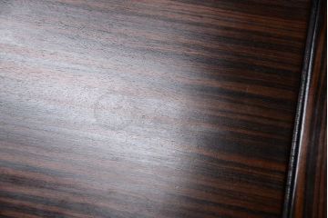 アンティーク家具　和製アンティーク　ガラス天板付き!縞黒檀材の古い座卓
