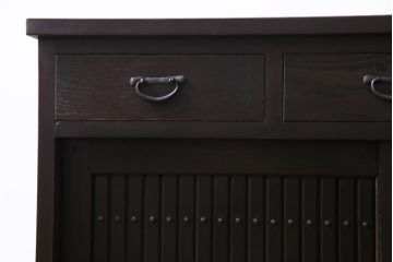 ラフジュ工房オリジナル　古建具リメイク　鎧戸を活かした立派な佇まいのサイドボード(テレビボード、戸棚、収納棚)