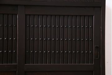 ラフジュ工房オリジナル　古建具リメイク　鎧戸を活かした立派な佇まいのサイドボード(テレビボード、戸棚、収納棚)