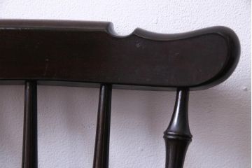 中古　松本民芸家具　挽き物のデザインが美しいSPスピンドルチェア(ダイニングチェア、椅子)(3)