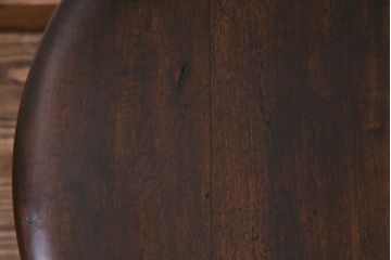 アンティーク家具　フランスアンティーク　ビーチ材　丸い座面が可愛らしいダイニングチェア(板座チェア)