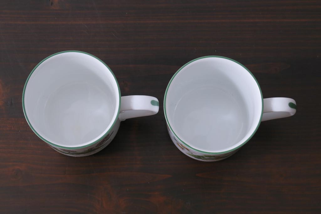 ROYAL WORCESTER(ロイヤルウースター)　WORCESTER　HERBS(ウースターハーブ)　コーヒーカップ2点セット