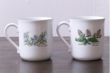 ROYAL WORCESTER(ロイヤルウースター)　WORCESTER　HERBS(ウースターハーブ)　コーヒーカップ2点セット