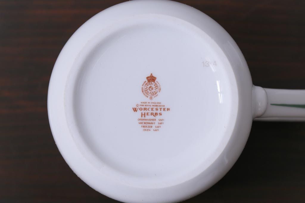 ROYAL WORCESTER(ロイヤルウースター)　WORCESTER　HERBS(ウースターハーブ)　コーヒーカップ2点セット