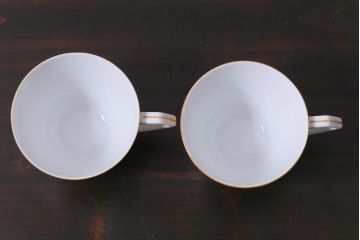 中古　ノリタケ(Noritake)　月桂樹-マルキ印　彩色ゆたかな上品なカップ&ソーサー2客セット(洋食器)