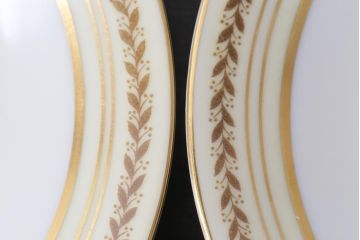 中古　オールドノリタケ(Noritake、則武)　月桂樹-М　CALIBAN　品のあるデザインが素敵なカップ&ソーサー2客セット(洋食器)