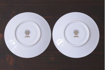 中古　オールドノリタケ(Noritake、則武)　月桂樹-М　CALIBAN　品のあるデザインが素敵なカップ&ソーサー2客セット(洋食器)(1)