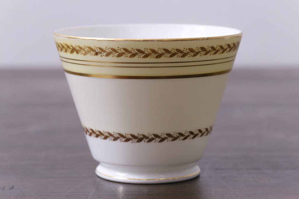 中古　オールドノリタケ(Noritake、則武)　月桂樹-М　CALIBAN　品のあるデザインが素敵なカップ&ソーサー2客セット(洋食器)(2)