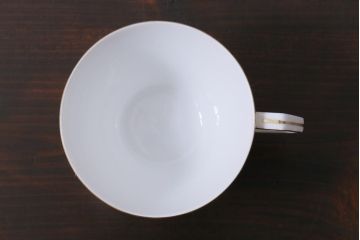中古　オールドノリタケ(Noritake、則武)　月桂樹-М　CALIBAN　品のあるデザインが素敵なカップ&ソーサー2客セット(洋食器)(2)