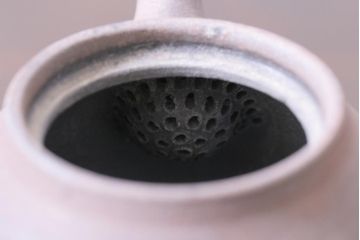 中古未使用品　笠間焼　黒田隆　共箱付き　焼〆急須(焼締め、締め焼き)