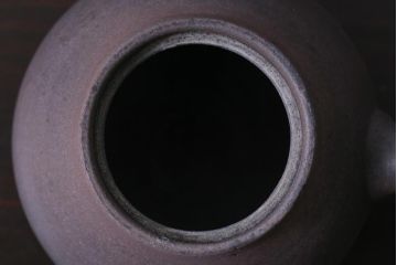 中古未使用品　笠間焼　黒田隆　共箱付き　焼〆急須(焼締め、締め焼き)