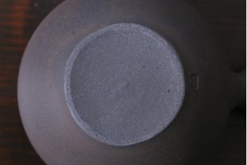 中古未使用品　笠間焼　黒田隆　共箱付き　焼〆急須(焼締め、締め焼き)