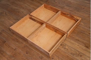 激レア!　中古　民芸家具　屋久杉　彫刻と木の味わいが魅力的な大迫力の飾り棚(サイドボード、収納棚)(定価約280万円)