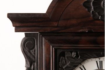 アンティーク雑貨　明治期　JUNGHANS(ユンハンス)社　国産箱　黒柿材　優美さと気品あふれる振り子時計(柱時計、掛け時計)