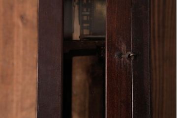 アンティーク雑貨　明治期　JUNGHANS(ユンハンス)社　国産箱　黒柿材　優美さと気品あふれる振り子時計(柱時計、掛け時計)