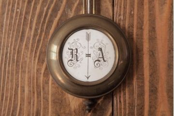 アンティーク雑貨　明治期　JUNGHANS(ユンハンス)社　国産箱　黒柿材　優美さと気品あふれる振り子時計(柱時計、掛け時計)