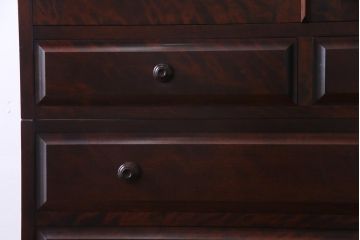 中古　北海道民芸家具　たっぷり収納できる衣装盆付きチェスト(和タンス、引き出し、着物箪笥)