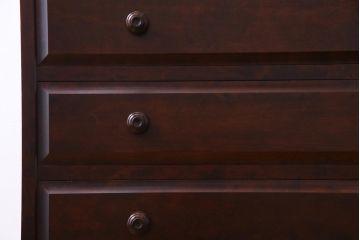 中古　北海道民芸家具　たっぷり収納できる衣装盆付きチェスト(和タンス、引き出し、着物箪笥)