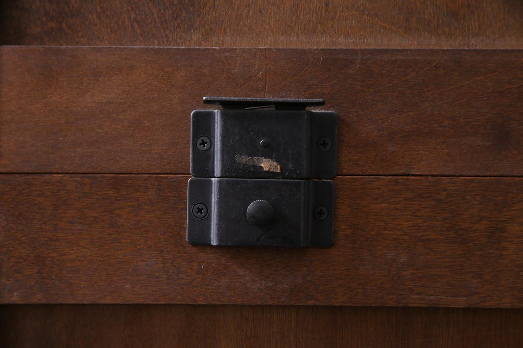 中古　北海道民芸家具　たっぷり収納できる衣装盆付きチェスト(和タンス、引き出し、着物箪笥)