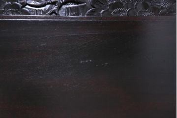 アンティーク家具　特注品　激レア!　華やかさが際立つ軽井沢彫りバタフライテーブル(エクステンションテーブル、ダイニングテーブル)(1)