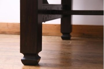 アンティーク家具　特注品　激レア!　華やかさが際立つ軽井沢彫りバタフライテーブル(エクステンションテーブル、ダイニングテーブル)(1)