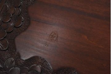 中古　伝統工芸　軽井沢彫り　意匠を凝らした美しいダイニングチェア(3)