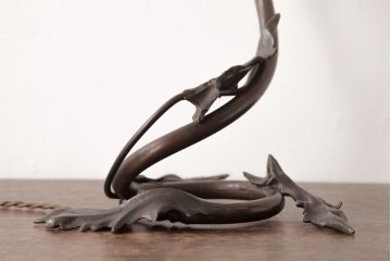 フランスアンティーク　DAUM NANCY(ドーム・ナンシー、ドーム兄弟)　花の形のテーブルランプ(スタンドライト、卓上照明、デスクランプ)