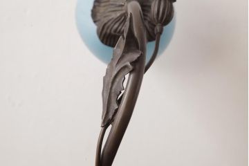 フランスアンティーク　DAUM NANCY(ドーム・ナンシー、ドーム兄弟)　花の形のテーブルランプ(スタンドライト、卓上照明、デスクランプ)