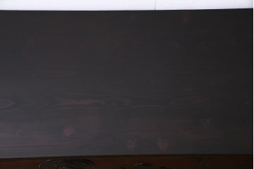 ラフジュ工房オリジナル　リメイク家具　鶴亀松の縁起物の金具が目を引く箪笥リビングボード(二本松箪笥、テレビボード、チェスト)