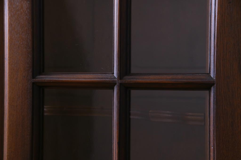 中古美品　イギリス輸入家具　特大サイズ!　オーク材　クラシカルな組み立て式キャビネット(収納棚、食器棚)(定価約140万円)