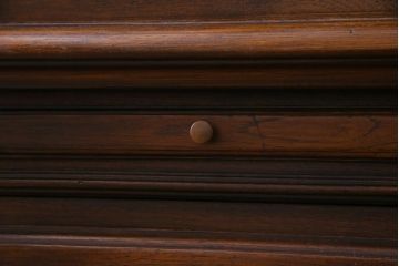 中古美品　イギリス輸入家具　特大サイズ!　オーク材　クラシカルな組み立て式キャビネット(収納棚、食器棚)(定価約140万円)